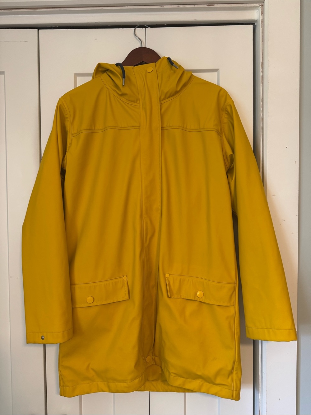 Helly Hansen Yellow Hooded Utility Rain Jacket